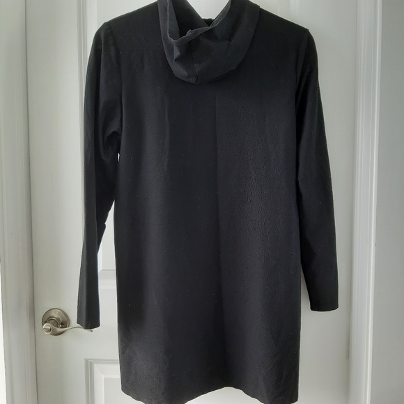 Eileen Fisher Crepe Viscose Zip Front Tunic Hoodie - Picture 2 of 11